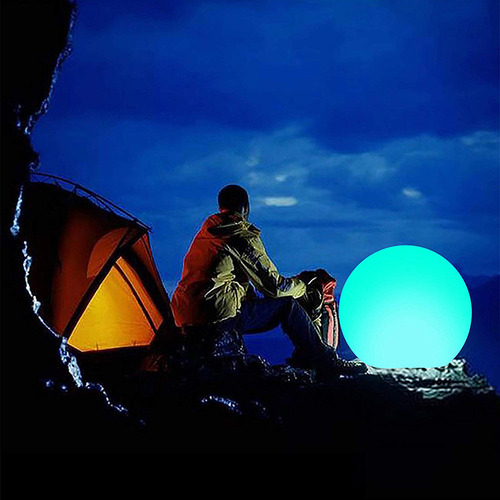 New,, Bola De Luz Led Con Forma De Esfera Colorida Rgb Con
