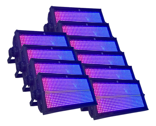 10 Strobo Atomic 1000w Led 960bm Rgbw Dmx Balada+case Brinde