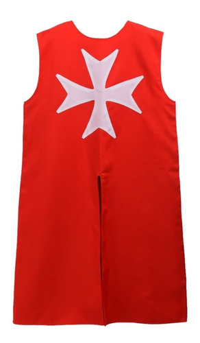 Conjunto Capa Túnica Ordem Cavaleiros Malta - Red Knight