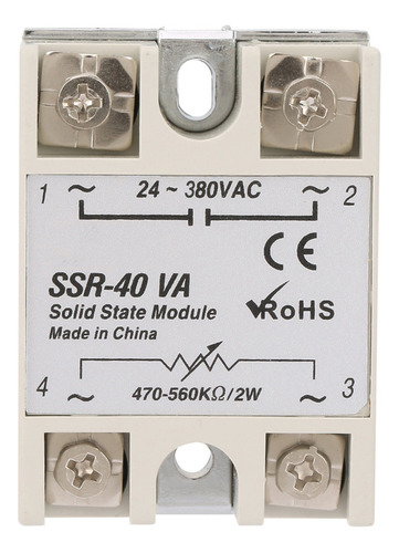 Relé De Estado Sólido Ssr-40va Para Procesos De Automatizaci