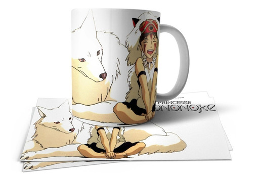 La Princesa Mononoke San Moro Taza Plástico Tu Propio Estilo Blanco