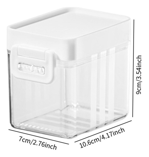 Cubo De Almacenamiento De Arroz Transparente, Reutilizable Y