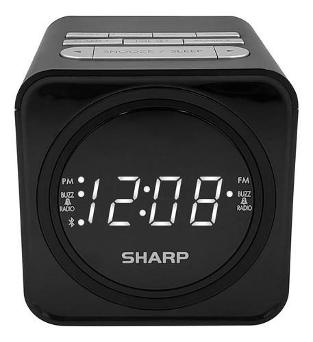 Radio Reloj Sharp Fm Altavoz Bluetooth Puerto De Carga Color Negro 120