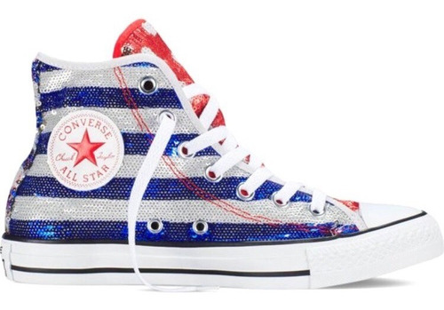 Zapatillas Converse Lentejuelas Bandera Usa Edición Limitada