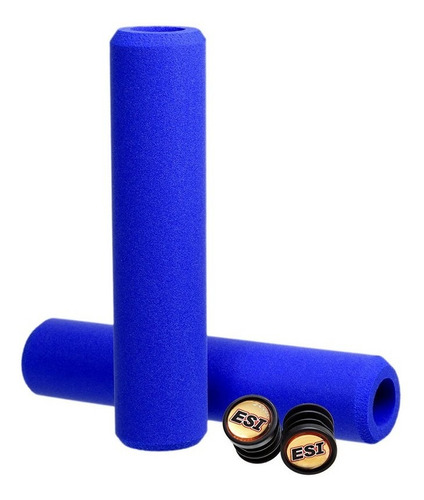 Puños Mtb Esi Grips Chunky Originales 100% Silicona Color Azul