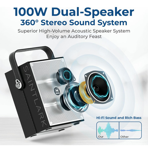 Amplificador De Voz Responsebridge S99 100w Com 2 Microfones