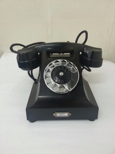 Telefone Antigo Dbk 1001 Ericsson Preto Da Década De 30