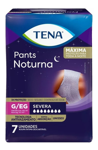 Fralda Tena Pants Noturna - Tamanho: G/eg - Com 56 Fraldas