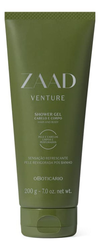 Shower Gel Cabelo E Corpo Zaad Venture 200g Oboticário