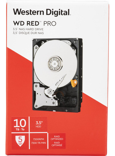 Wd 10tb Red Pro 7200 Rpm Sata Iii 3.5  Internal Nas Hdd (ret