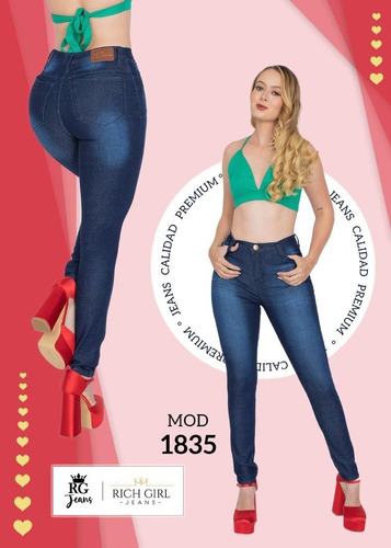 Jeans Dams Mujer Colombiano Strech  Levanta Pompa Mayoreo Rg