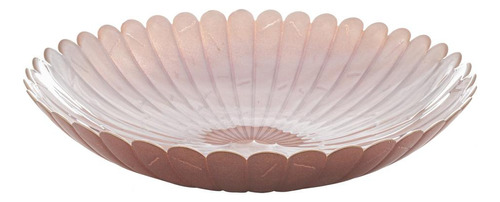 Centro De Mesa Wolff Ibis Rose De Vidro 40cm X 8,5cm