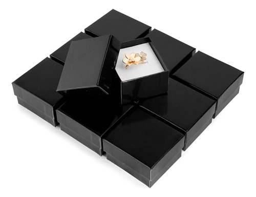 Prestige & Fancy Caja Regalo Anillo Joyeria Negra 100 Pieza