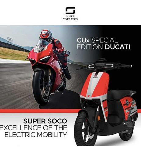 Moto Eléctrica Super Soco Cux Estilo Vespa Pilar Motor Bosch