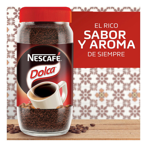 Café instantáneo clásico Nescafé Dolca frasco 46 g