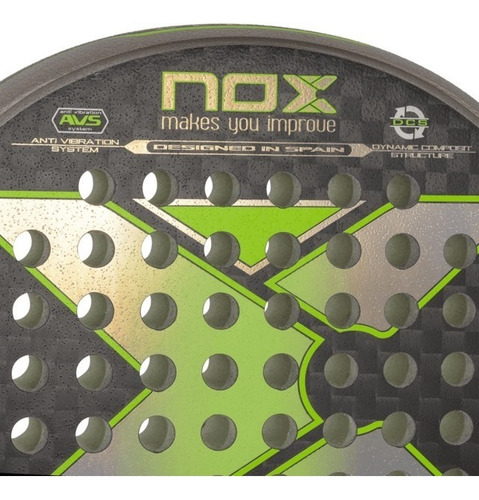 Paleta De Pádel Nox At10 Genius Arena 2021 Color Gris/verde