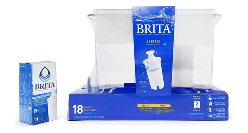 Jarra Extra Grande Brita Purificador De Agua 18cup 2 Filtro 