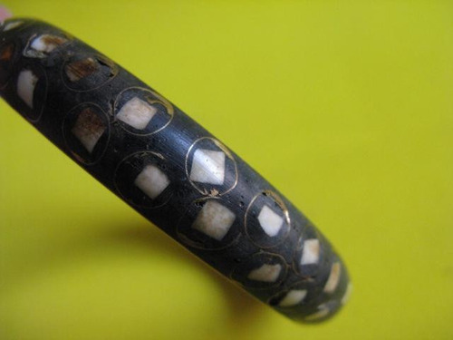 Gotica : Vieja Pulsera Delgada Bronce Nacar Rustico Zox