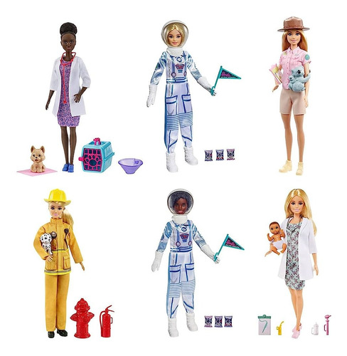 Muñeca / Barbie Set De Profesiones Surtidos Para Niñas