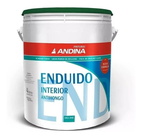 Enduido Interior Antihongo Andina 4lt - Kromacolor Premium