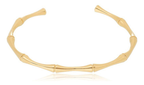 Bracelete Banhado A Ouro Com Gominhos De Bambu
