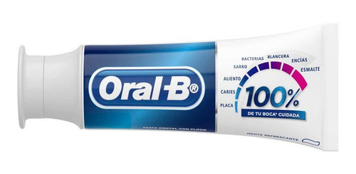 Pasta Dental Oral B 100% Boca Cuidada X 66 Ml