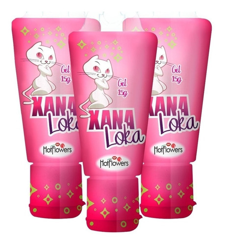  Gel Xana Loka Lubrificante Feminino 3 Unidades Atacado