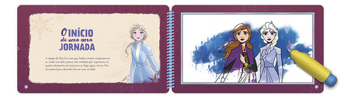 Kit 2 Livros Infantis De Colorir Com Água - Aquabook Baby Shark E Frozen 2