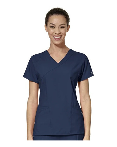 Polera Clinica Enfermera Mujer Azul Marino Wonder123 - 6455a