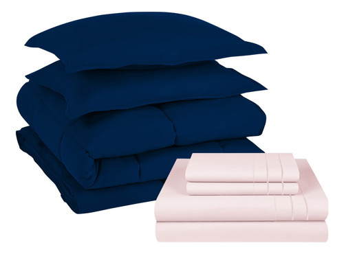 Pack Cobertor Premium - King Azul + Set Sabana 3angeli