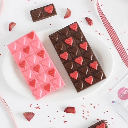 Set De 2 Moldes Placas Tabletas Corazón Parpen