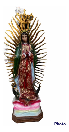 Virgen De Guadalupe Resina Fina 50 Cm (está Hermosa)