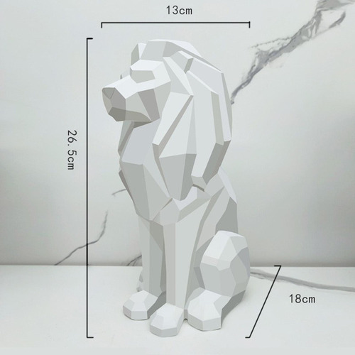 C Artesanías Abstractas Estatua De León Estilo Nórdico