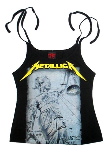 Metallica Polo Top Mujer Tiras Ajustables Small [rockoutlet]