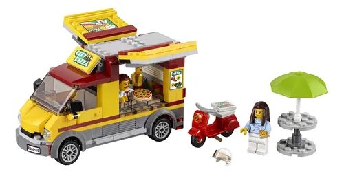 Camión Lego Pizza Van 60150 De Juguete Con Patinete Y 2 Mini