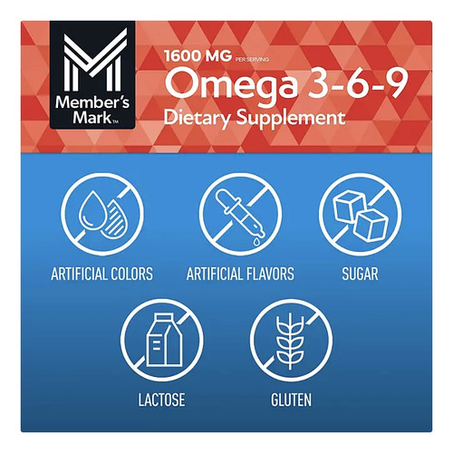 Omega 3-6-9 Salud Cardiovascular (325) Cápsulas Americano Sin Sabor