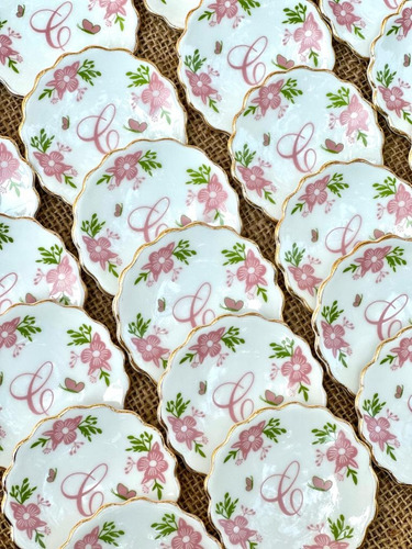 100 Bandejinha Joia Do Dia 8cm Porcelana Segunda Linha