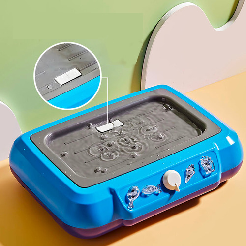 Freidora Cocinita Simulacion Con Luz Y Sonido Juguete Niños Color Azul