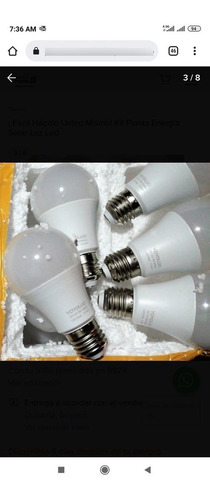 Imagen 2 de 3 de Led 24v 12w Planta Panel Solar Bombillos Lámpara 12v Bateria
