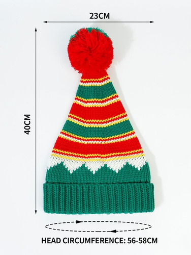 Gorro De Punto De Elfo Navideno, Gorro De Navidad, Gorro