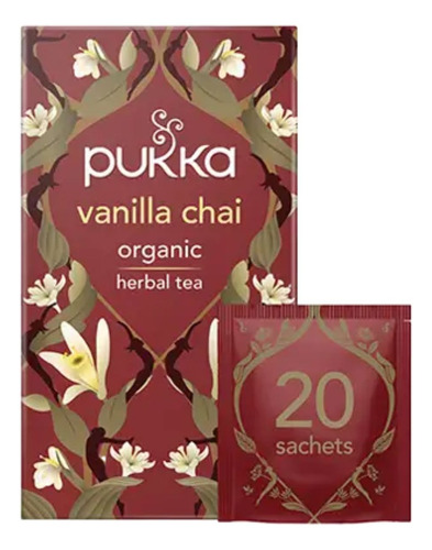 4-pack Te Chai Organico Pukka Vanilla Chai Andina Grains