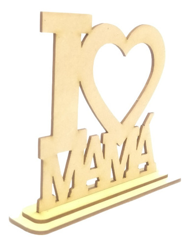 50 Recuerdo Día De Las Madres I Love Mamá Mdf 3mm