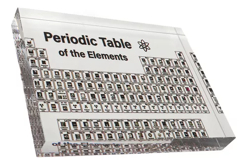 Tabla periódica acrílica con elementos reales por 39.03€
