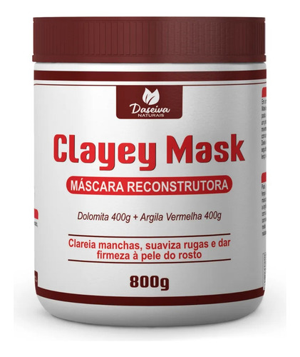 Clayey Mask Reconstrutora Dolomita Com Argila Vermelha 800g