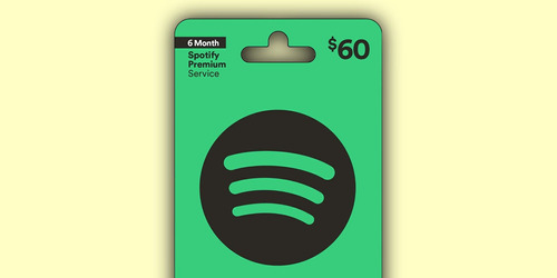 Tarjeta De Regalo Spotify Premium Individual 3 Meses