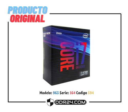 Procesador Intel Core I7-9700k 3.60 Ghz 12 Mb Caché L3