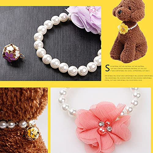 Collar De Perlas Rayminsino Para Mascotas, Cuello Elástico C