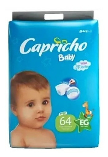 Fralda Capricho Baby Mega 1 Pacote Tamanho Xg 64 Unid. Cada