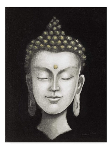 Marca Registrada Fine Art Serene Buddha I White Gold Por Nao