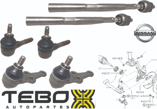 Kit Rotulas Bieletas Terminales Tebo Original Tsuru I 84-87